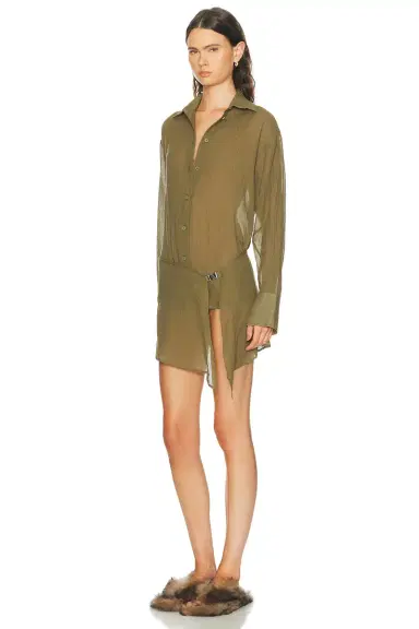 The Attico Shirt Mini Dress | Thumbnail 3 The Attico Shirt Mini Dress | Thumbnail 3
