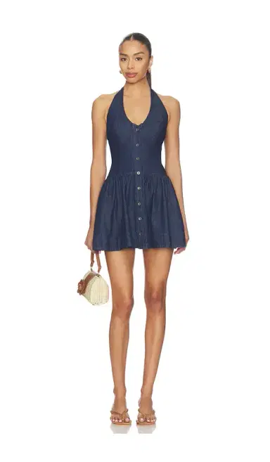 Free People Clean Break Denim Mini Dress | Thumbnail 1 Free People Clean Break Denim Mini Dress | Thumbnail 1