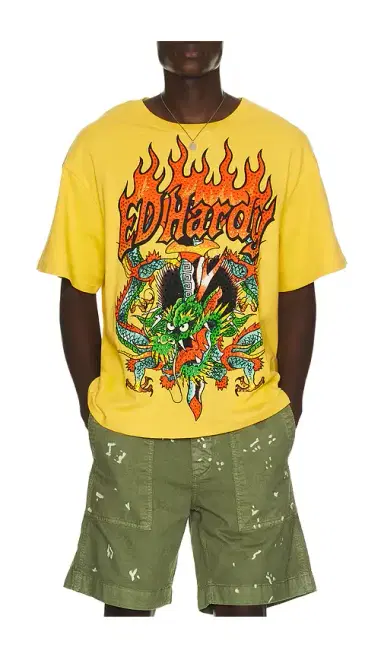 Ed Hardy Dragons Boxy Rhinestone Tee | Thumbnail 1 Ed Hardy Dragons Boxy Rhinestone Tee | Thumbnail 1
