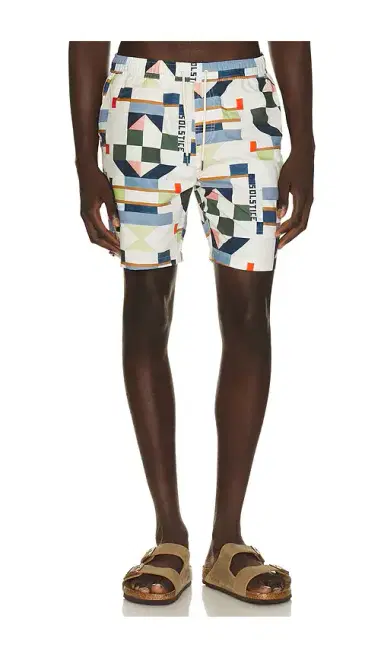 Scotch & Soda Printed Mid Length Swim Shorts | Thumbnail 1 Scotch & Soda Printed Mid Length Swim Shorts | Thumbnail 1