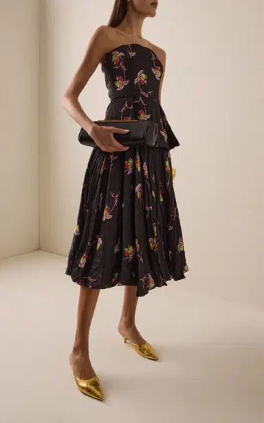 Emilia Wickstead Nera Floral Pleated Midi Skirt | Thumbnail 2 Emilia Wickstead Nera Floral Pleated Midi Skirt | Thumbnail 2