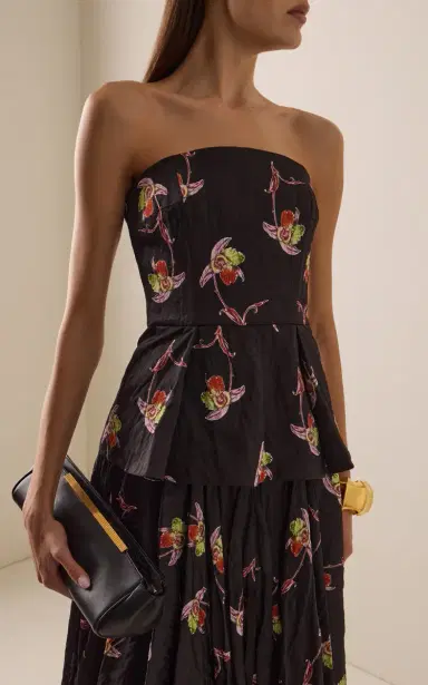 Emilia Wickstead Jadiel Floral Satin Peplum Top | Thumbnail 2 Emilia Wickstead Jadiel Floral Satin Peplum Top | Thumbnail 2