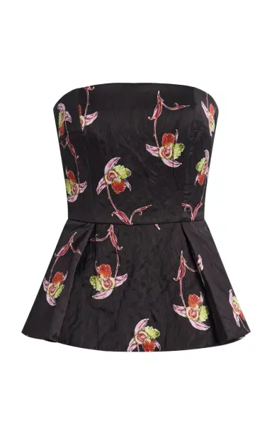 Emilia Wickstead Jadiel Floral Satin Peplum Top | Thumbnail 6 Emilia Wickstead Jadiel Floral Satin Peplum Top | Thumbnail 6