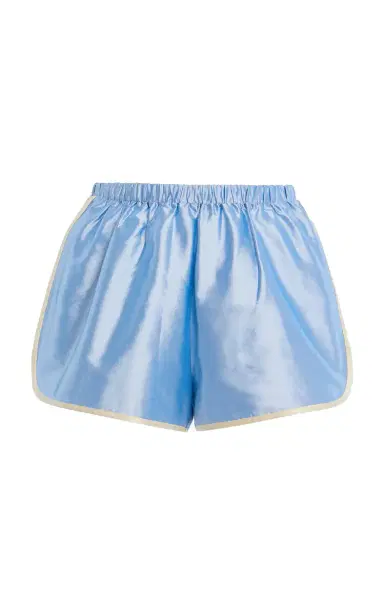 DONNI. Striped Silk Taffeta Mini Shorts | Thumbnail 3 DONNI. Striped Silk Taffeta Mini Shorts | Thumbnail 3