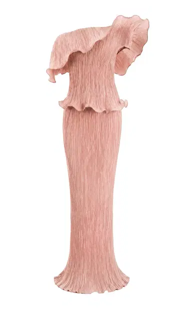 Marmar Halim Exclusive Off-The-Shoulder Plissè Gown | Thumbnail 3 Marmar Halim Exclusive Off-The-Shoulder Plissè Gown | Thumbnail 3