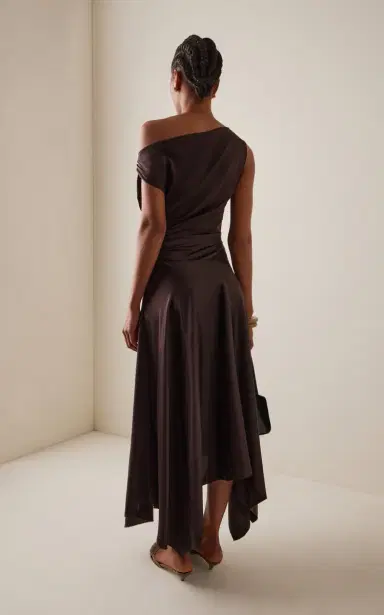STAUD Portia Silk-Blend Midi Dress | Thumbnail 4 STAUD Portia Silk-Blend Midi Dress | Thumbnail 4
