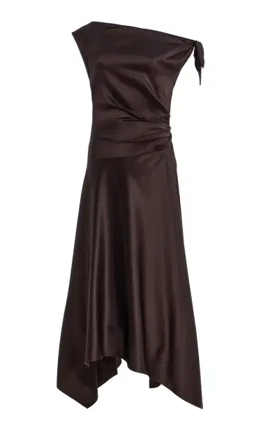 STAUD Portia Silk-Blend Midi Dress | Thumbnail 1 STAUD Portia Silk-Blend Midi Dress | Thumbnail 1