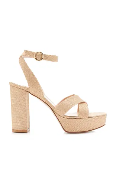 Gianvito Rossi Sabrina Haiti Raffia Sandals | Thumbnail 1 Gianvito Rossi Sabrina Haiti Raffia Sandals | Thumbnail 1
