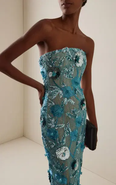 Rachel Gilbert Exclusive Pierre Embellished Tulle Gown | Thumbnail 3 Rachel Gilbert Exclusive Pierre Embellished Tulle Gown | Thumbnail 3