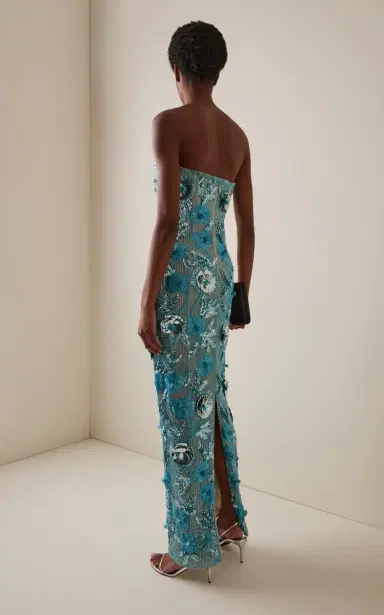 Rachel Gilbert Exclusive Pierre Embellished Tulle Gown | Thumbnail 4 Rachel Gilbert Exclusive Pierre Embellished Tulle Gown | Thumbnail 4