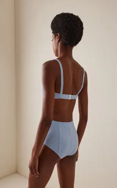 Lisa Marie Fernandez Seersucker Balconette High-Waist Bikini | Thumbnail 3 Lisa Marie Fernandez Seersucker Balconette High-Waist Bikini | Thumbnail 3