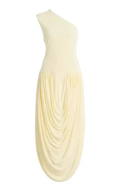 Brandon Maxwell Exlcusive The Mila Draped Jersey Midi Dress | Thumbnail 3 Brandon Maxwell Exlcusive The Mila Draped Jersey Midi Dress | Thumbnail 3