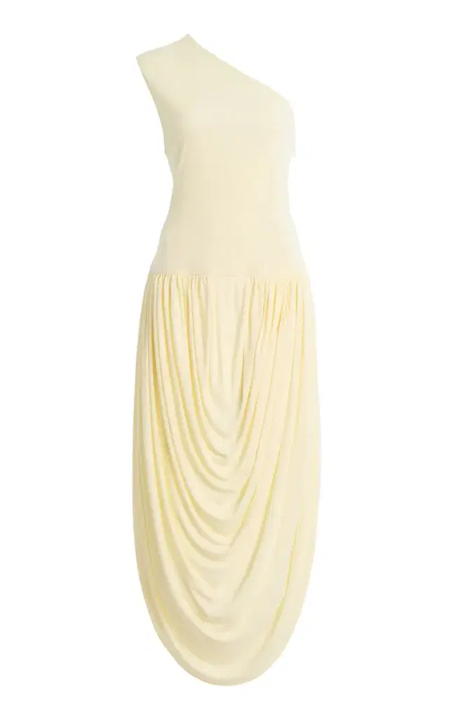 Exlcusive The Mila Draped Jersey Midi Dress Exlcusive The Mila Draped Jersey Midi Dress