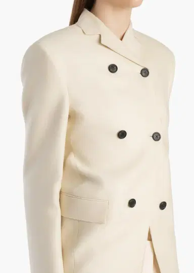 Khaite Rolo Jacket In Ivory Glow | Thumbnail 5 Khaite Rolo Jacket In Ivory Glow | Thumbnail 5