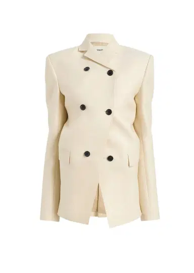 Khaite Rolo Jacket In Ivory Glow | Thumbnail 1 Khaite Rolo Jacket In Ivory Glow | Thumbnail 1
