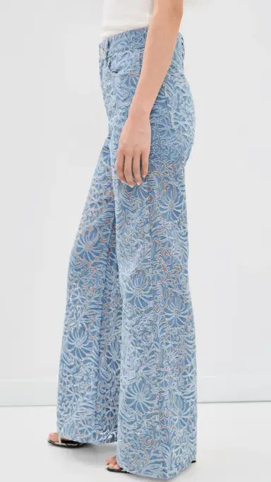 Veronica Beard Jean Taylor Floral Burnout Jeans Lkshre | Thumbnail 4 Veronica Beard Jean Taylor Floral Burnout Jeans Lkshre | Thumbnail 4