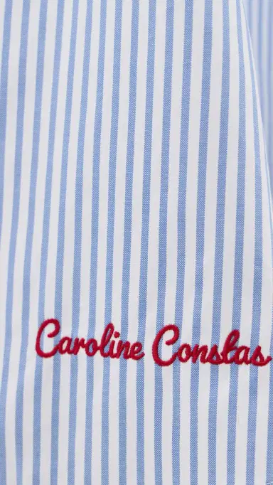 CAROLINE CONSTAS Frankie Blouse Blue White tripe | Thumbnail 6 CAROLINE CONSTAS Frankie Blouse Blue White tripe | Thumbnail 6