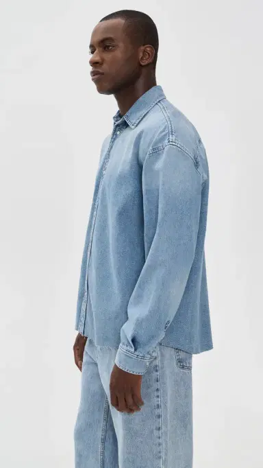 Frame Relaxed Denim Shirt Suntrace M | Thumbnail 4 Frame Relaxed Denim Shirt Suntrace M | Thumbnail 4