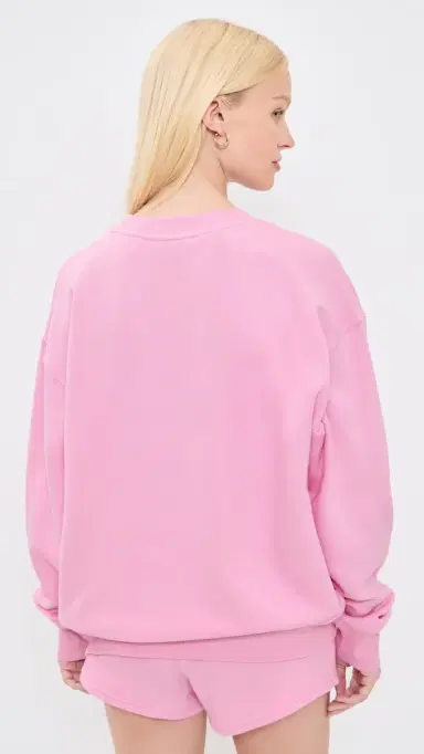 LoveShackFancy Palo USA Fleece Pullover Sunbeam Pink | Thumbnail 3 LoveShackFancy Palo USA Fleece Pullover Sunbeam Pink | Thumbnail 3