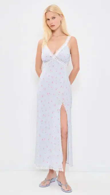 LoveShackFancy Beverly Dress Periwinkle oon | Thumbnail 2 LoveShackFancy Beverly Dress Periwinkle oon | Thumbnail 2