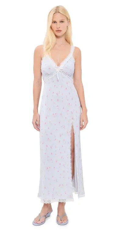 LoveShackFancy Beverly Dress Periwinkle oon | Thumbnail 1 LoveShackFancy Beverly Dress Periwinkle oon | Thumbnail 1