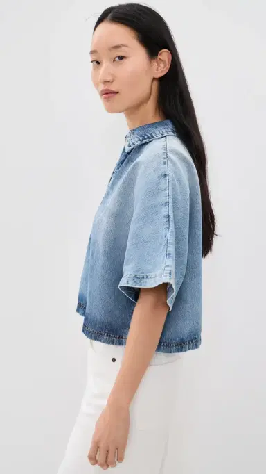 Secular Lotus Denim Shirt Malibu Wash | Thumbnail 4 Secular Lotus Denim Shirt Malibu Wash | Thumbnail 4
