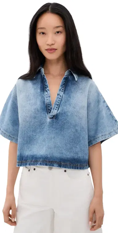 Secular Lotus Denim Shirt Malibu Wash | Thumbnail 1 Secular Lotus Denim Shirt Malibu Wash | Thumbnail 1