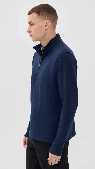 Greyson Troy Textured Fleece Quarter Zip altese Blue | Thumbnail 4 Greyson Troy Textured Fleece Quarter Zip altese Blue | Thumbnail 4