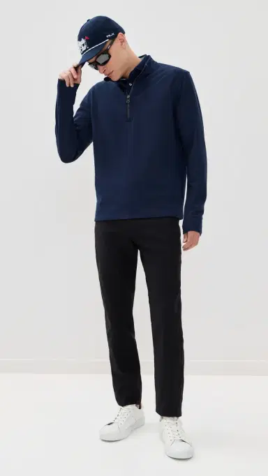 Greyson Troy Textured Fleece Quarter Zip altese Blue | Thumbnail 5 Greyson Troy Textured Fleece Quarter Zip altese Blue | Thumbnail 5