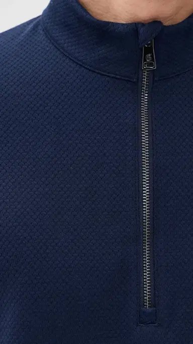 Greyson Troy Textured Fleece Quarter Zip altese Blue | Thumbnail 6 Greyson Troy Textured Fleece Quarter Zip altese Blue | Thumbnail 6