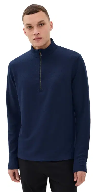 Greyson Troy Textured Fleece Quarter Zip altese Blue | Thumbnail 1 Greyson Troy Textured Fleece Quarter Zip altese Blue | Thumbnail 1