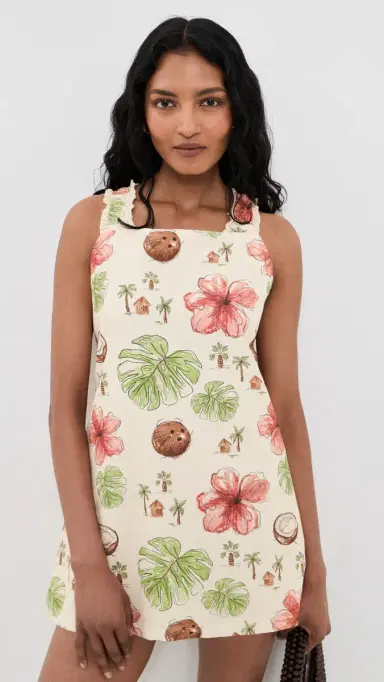 Bailey Rose Floral Mini Dress Cream | Thumbnail 2 Bailey Rose Floral Mini Dress Cream | Thumbnail 2