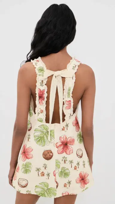 Bailey Rose Floral Mini Dress Cream | Thumbnail 3 Bailey Rose Floral Mini Dress Cream | Thumbnail 3