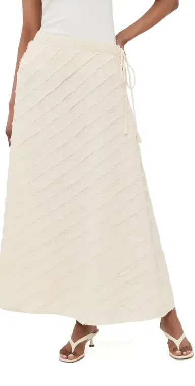 Chan Luu Cotton Strip Circle Skirt Natural | Thumbnail 1 Chan Luu Cotton Strip Circle Skirt Natural | Thumbnail 1