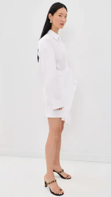 MSGM Long Sleeve Mini Dress White | Thumbnail 4 MSGM Long Sleeve Mini Dress White | Thumbnail 4