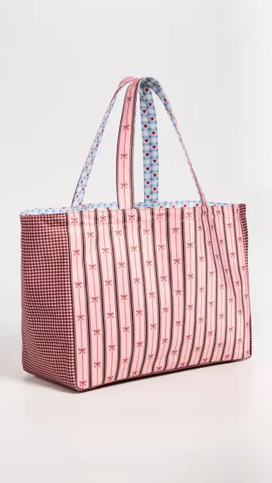 Stoney Clover Lane Agua Bendita x Reversible Everything Tote Stripe Bow One Size | Thumbnail 5 Stoney Clover Lane Agua Bendita x Reversible Everything Tote Stripe Bow One Size | Thumbnail 5