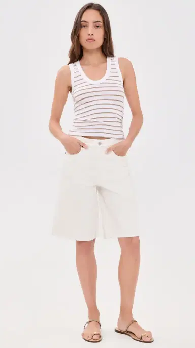 perfectwhitetee Jersey tripe Tank Driftwood/White tripe | Thumbnail 5 perfectwhitetee Jersey tripe Tank Driftwood/White tripe | Thumbnail 5
