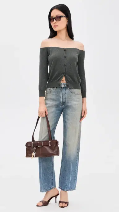 MM6 Maison Margiela Knit Cardigan Dark Grey elange | Thumbnail 5 MM6 Maison Margiela Knit Cardigan Dark Grey elange | Thumbnail 5
