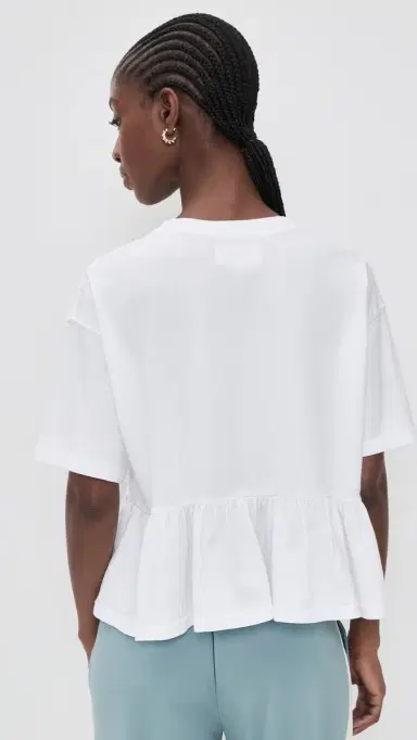 The Great. THE GREAT. The Oversized Ruffle Peplum Tee | Thumbnail 3 The Great. THE GREAT. The Oversized Ruffle Peplum Tee | Thumbnail 3