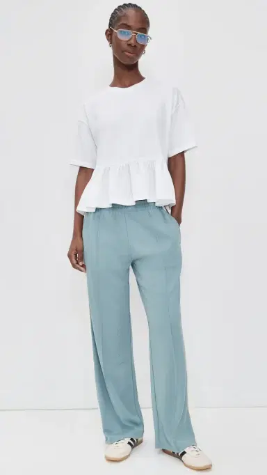 The Great. THE GREAT. The Oversized Ruffle Peplum Tee | Thumbnail 5 The Great. THE GREAT. The Oversized Ruffle Peplum Tee | Thumbnail 5