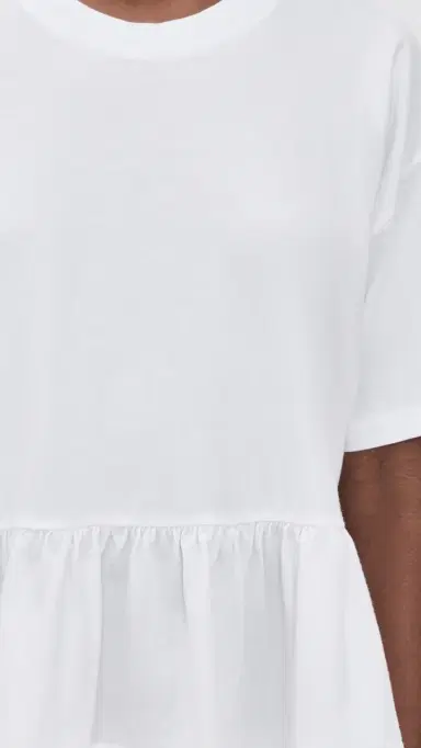 The Great. THE GREAT. The Oversized Ruffle Peplum Tee | Thumbnail 6 The Great. THE GREAT. The Oversized Ruffle Peplum Tee | Thumbnail 6