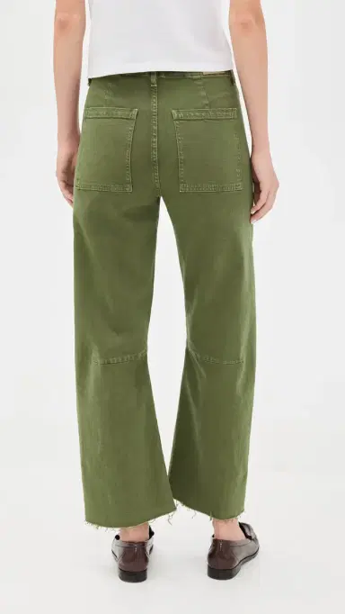 Le Jean Utility Soft Barrel Jeans Olive Green | Thumbnail 3 Le Jean Utility Soft Barrel Jeans Olive Green | Thumbnail 3