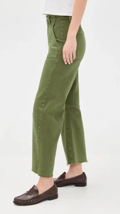 Le Jean Utility Soft Barrel Jeans Olive Green | Thumbnail 4 Le Jean Utility Soft Barrel Jeans Olive Green | Thumbnail 4