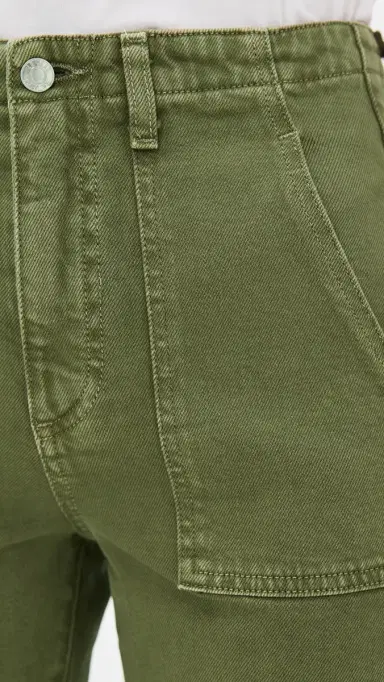 Le Jean Utility Soft Barrel Jeans Olive Green | Thumbnail 6 Le Jean Utility Soft Barrel Jeans Olive Green | Thumbnail 6