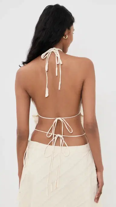CHAN LUU Cotton Strip Halter Top | Thumbnail 3 CHAN LUU Cotton Strip Halter Top | Thumbnail 3