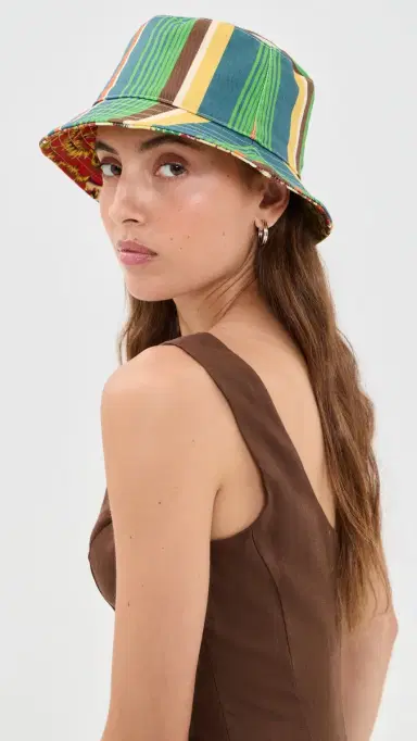 ALÉMAIS Charlie Reversible Bucket Hat Multi One Size | Thumbnail 4 ALÉMAIS Charlie Reversible Bucket Hat Multi One Size | Thumbnail 4