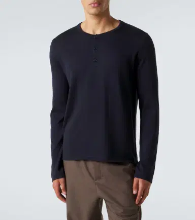 The Row Ayan cashmere and silk Henley shirt | Thumbnail 3 The Row Ayan cashmere and silk Henley shirt | Thumbnail 3