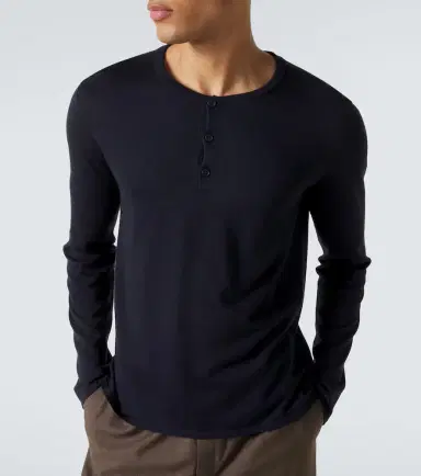 The Row Ayan cashmere and silk Henley shirt | Thumbnail 4 The Row Ayan cashmere and silk Henley shirt | Thumbnail 4