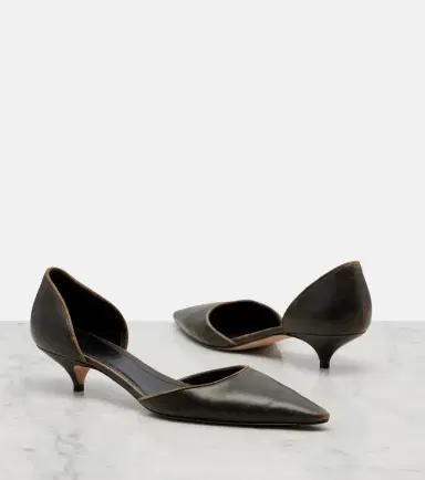 The Row Liisa D'Orsay leather pumps | Thumbnail 2 The Row Liisa D'Orsay leather pumps | Thumbnail 2