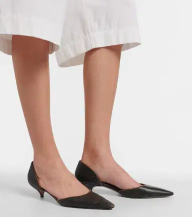 The Row Liisa D'Orsay leather pumps | Thumbnail 6 The Row Liisa D'Orsay leather pumps | Thumbnail 6
